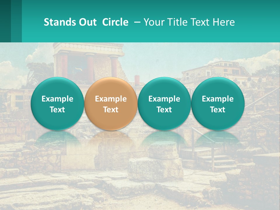 A Picture Of A Building With Stairs In The Middle Of It PowerPoint Template