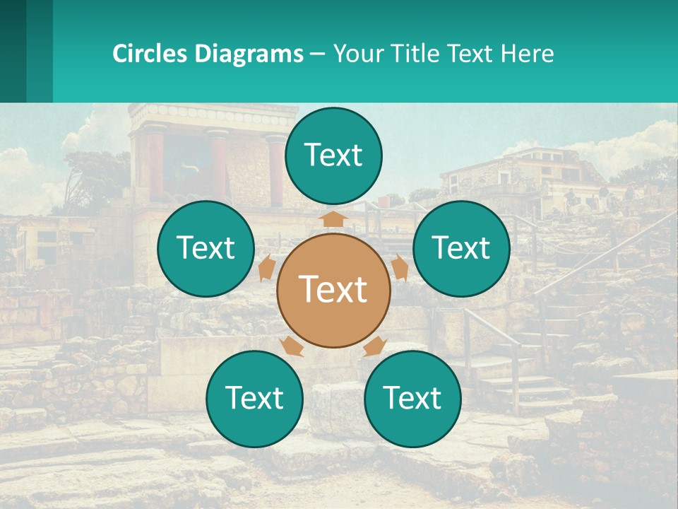 A Picture Of A Building With Stairs In The Middle Of It PowerPoint Template