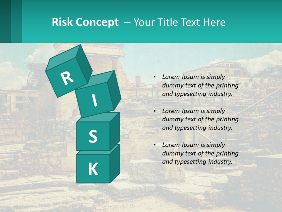 A Picture Of A Building With Stairs In The Middle Of It PowerPoint Template