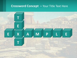 A Picture Of A Building With Stairs In The Middle Of It PowerPoint Template