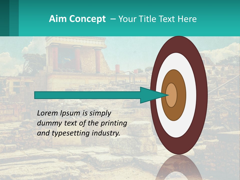 A Picture Of A Building With Stairs In The Middle Of It PowerPoint Template