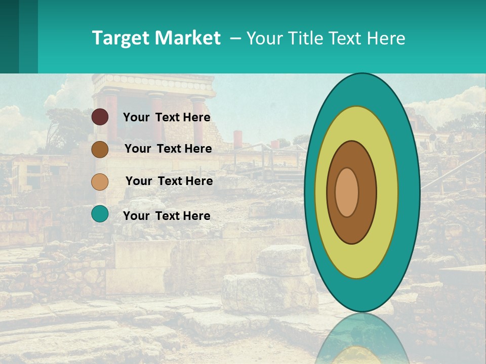 A Picture Of A Building With Stairs In The Middle Of It PowerPoint Template