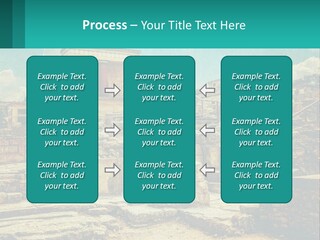 A Picture Of A Building With Stairs In The Middle Of It PowerPoint Template