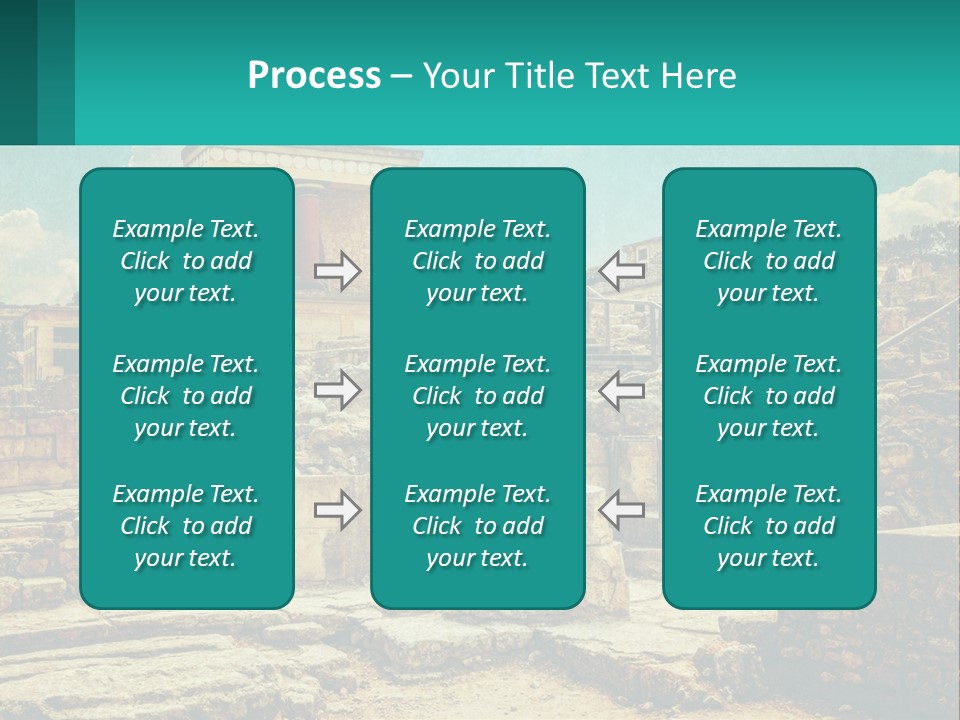 A Picture Of A Building With Stairs In The Middle Of It PowerPoint Template
