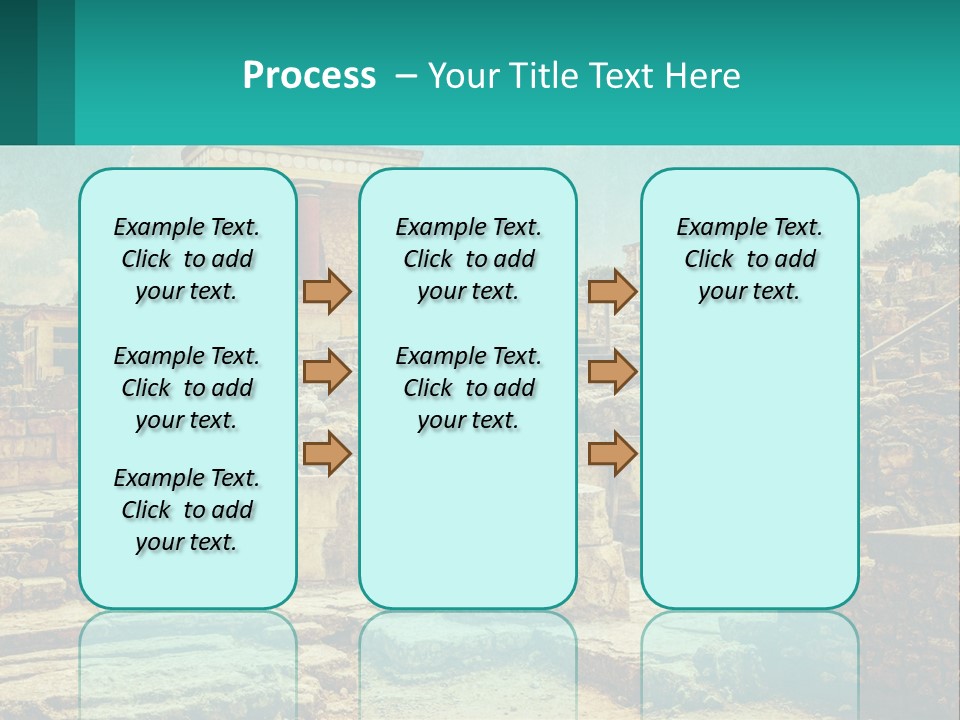 A Picture Of A Building With Stairs In The Middle Of It PowerPoint Template