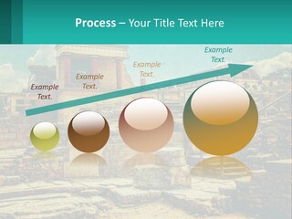 A Picture Of A Building With Stairs In The Middle Of It PowerPoint Template