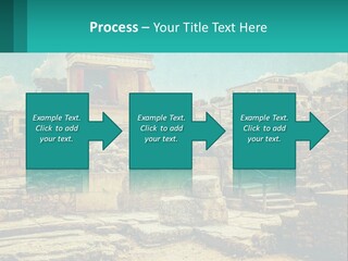 A Picture Of A Building With Stairs In The Middle Of It PowerPoint Template