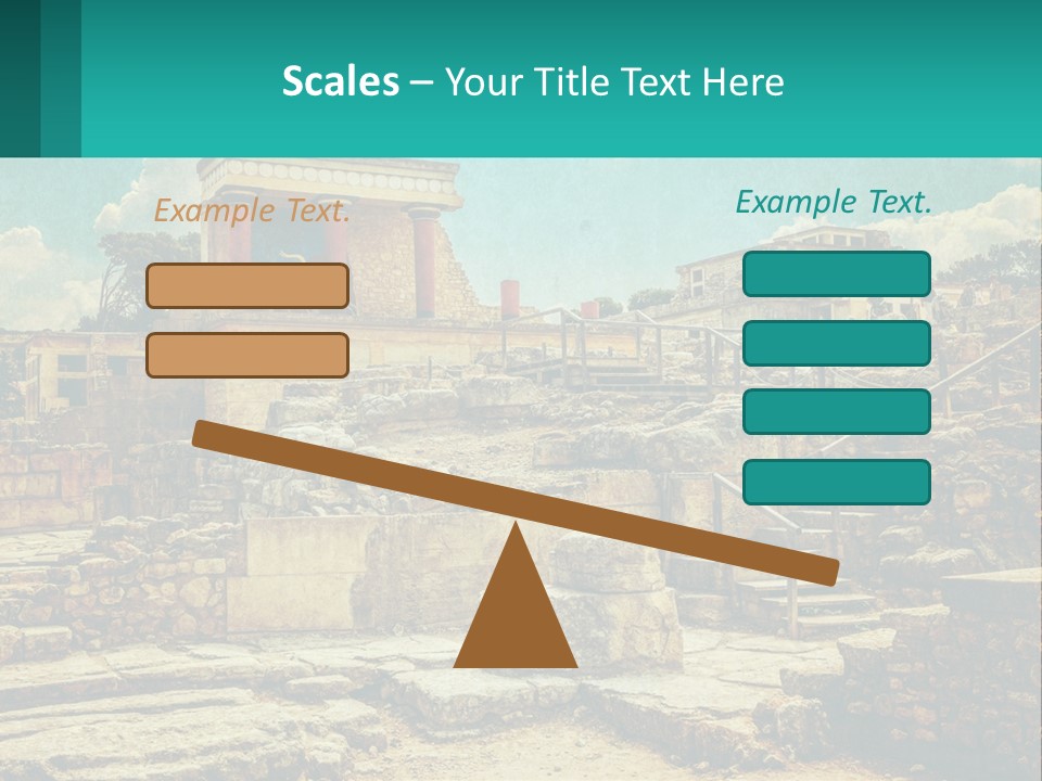 A Picture Of A Building With Stairs In The Middle Of It PowerPoint Template