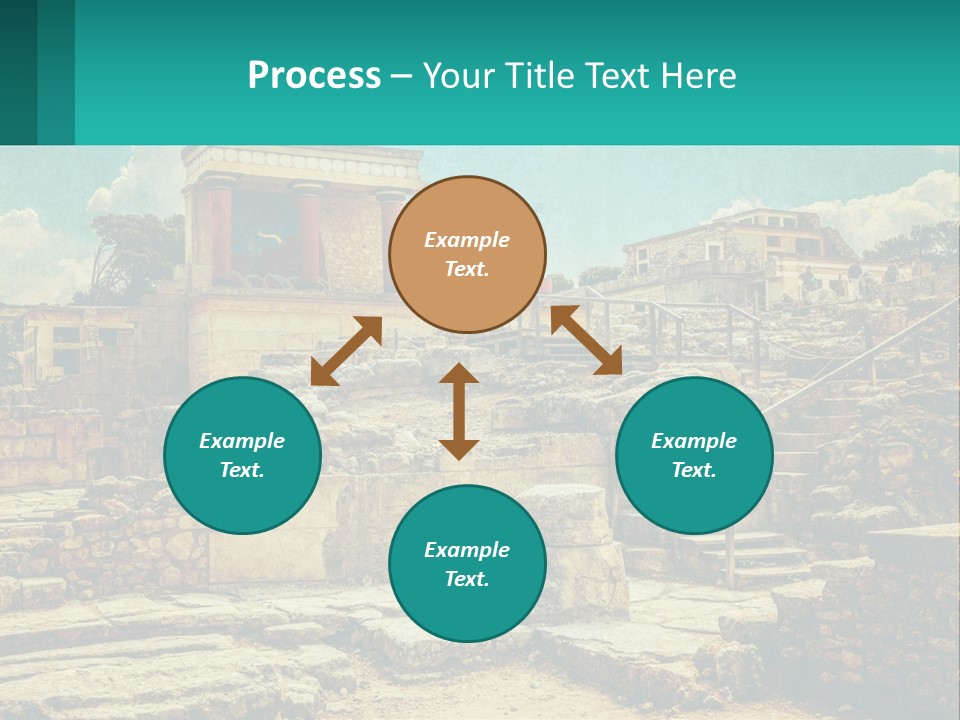 A Picture Of A Building With Stairs In The Middle Of It PowerPoint Template