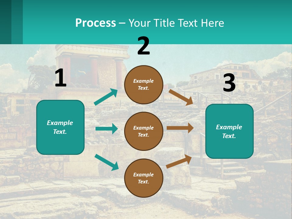 A Picture Of A Building With Stairs In The Middle Of It PowerPoint Template