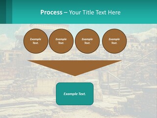 A Picture Of A Building With Stairs In The Middle Of It PowerPoint Template