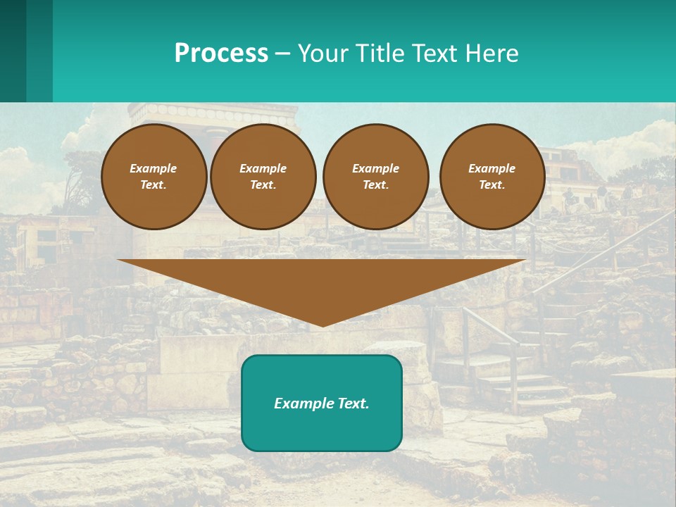 A Picture Of A Building With Stairs In The Middle Of It PowerPoint Template