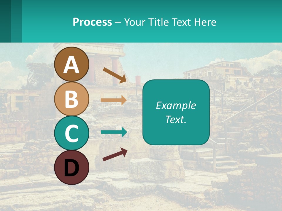 A Picture Of A Building With Stairs In The Middle Of It PowerPoint Template