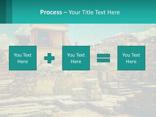 A Picture Of A Building With Stairs In The Middle Of It PowerPoint Template