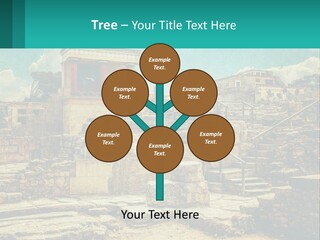 A Picture Of A Building With Stairs In The Middle Of It PowerPoint Template