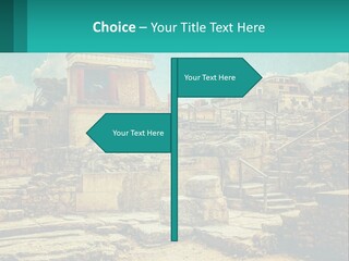 A Picture Of A Building With Stairs In The Middle Of It PowerPoint Template