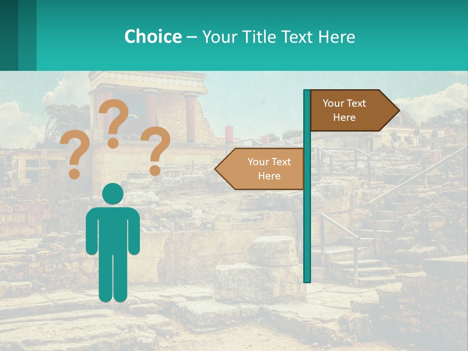 A Picture Of A Building With Stairs In The Middle Of It PowerPoint Template