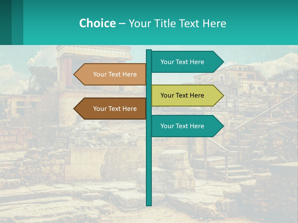 A Picture Of A Building With Stairs In The Middle Of It PowerPoint Template