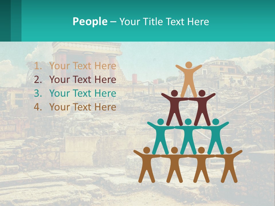 A Picture Of A Building With Stairs In The Middle Of It PowerPoint Template