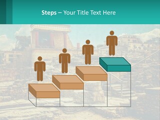 A Picture Of A Building With Stairs In The Middle Of It PowerPoint Template