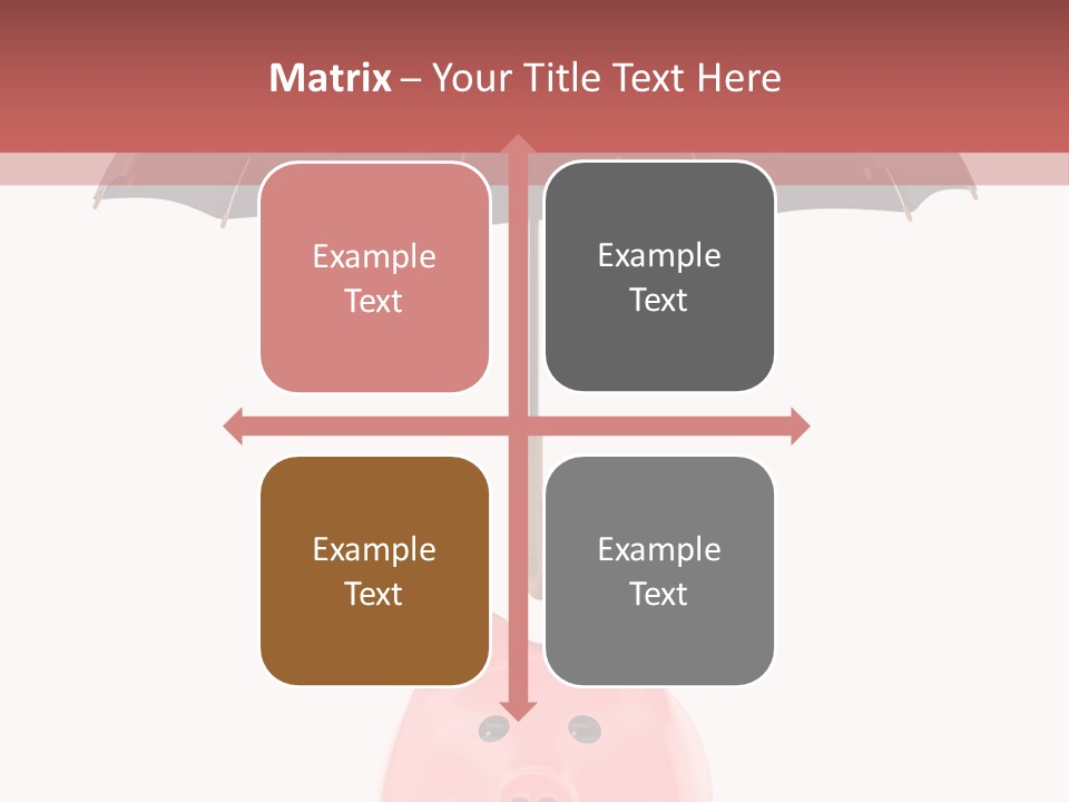 A Piggy Bank With A Black Umbrella On Top Of It PowerPoint Template