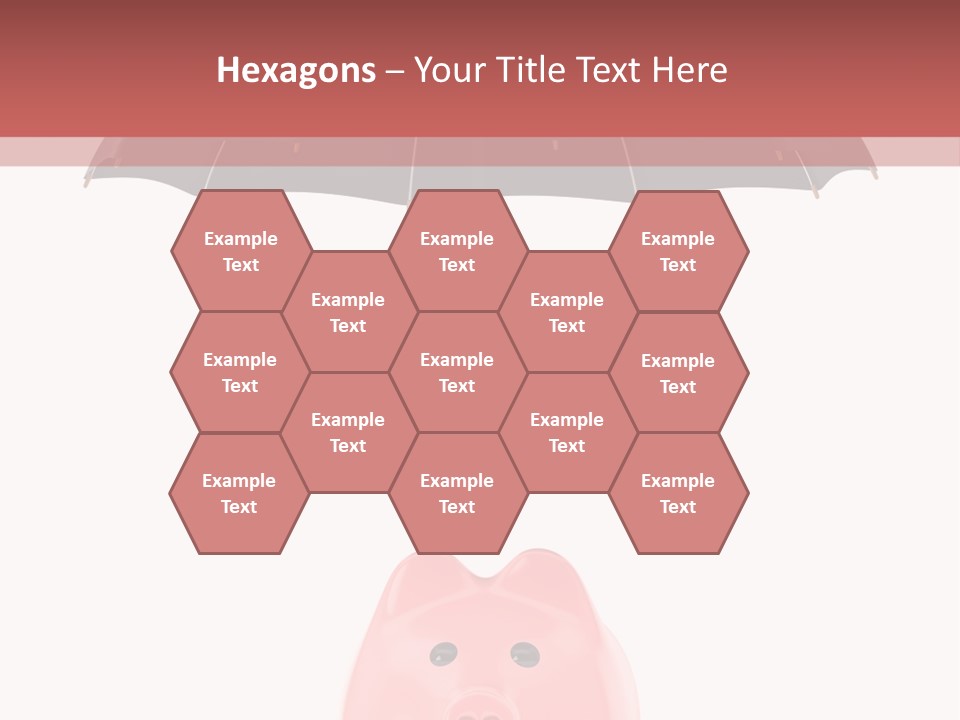 A Piggy Bank With A Black Umbrella On Top Of It PowerPoint Template