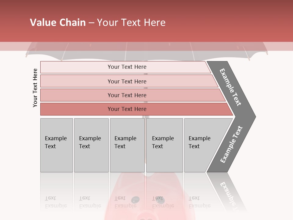 A Piggy Bank With A Black Umbrella On Top Of It PowerPoint Template
