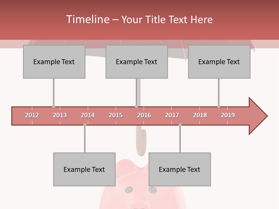 A Piggy Bank With A Black Umbrella On Top Of It PowerPoint Template