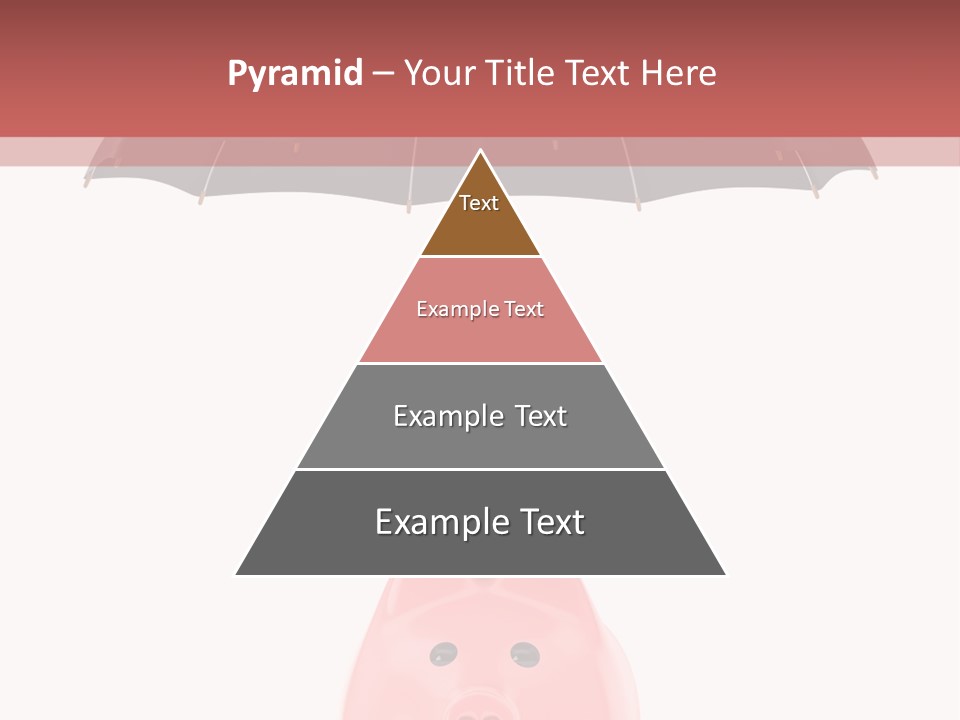 A Piggy Bank With A Black Umbrella On Top Of It PowerPoint Template