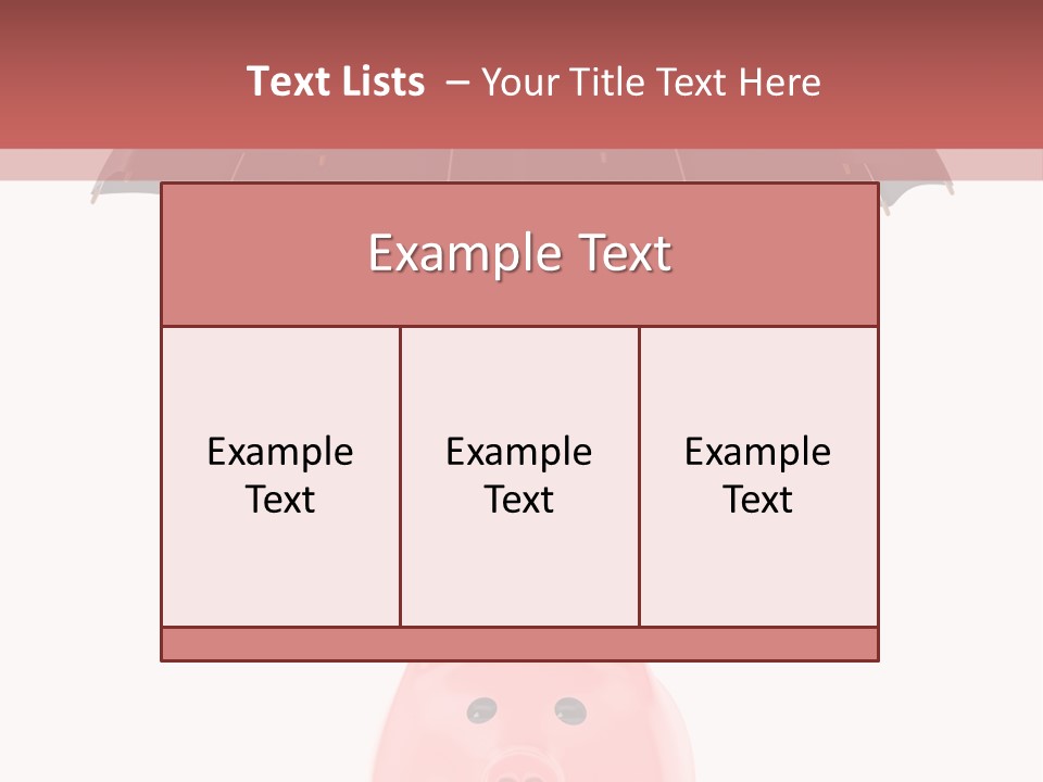 A Piggy Bank With A Black Umbrella On Top Of It PowerPoint Template