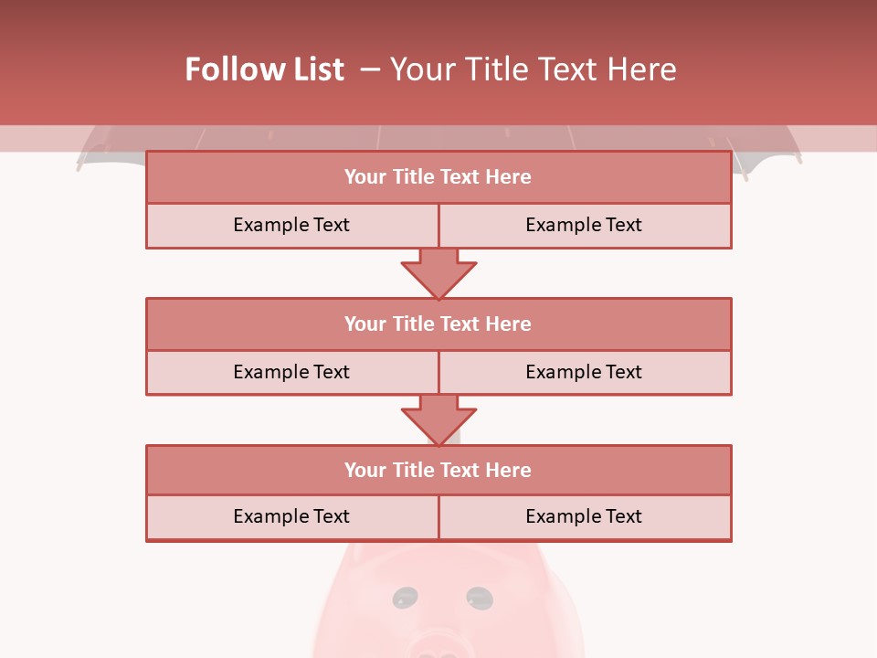 A Piggy Bank With A Black Umbrella On Top Of It PowerPoint Template