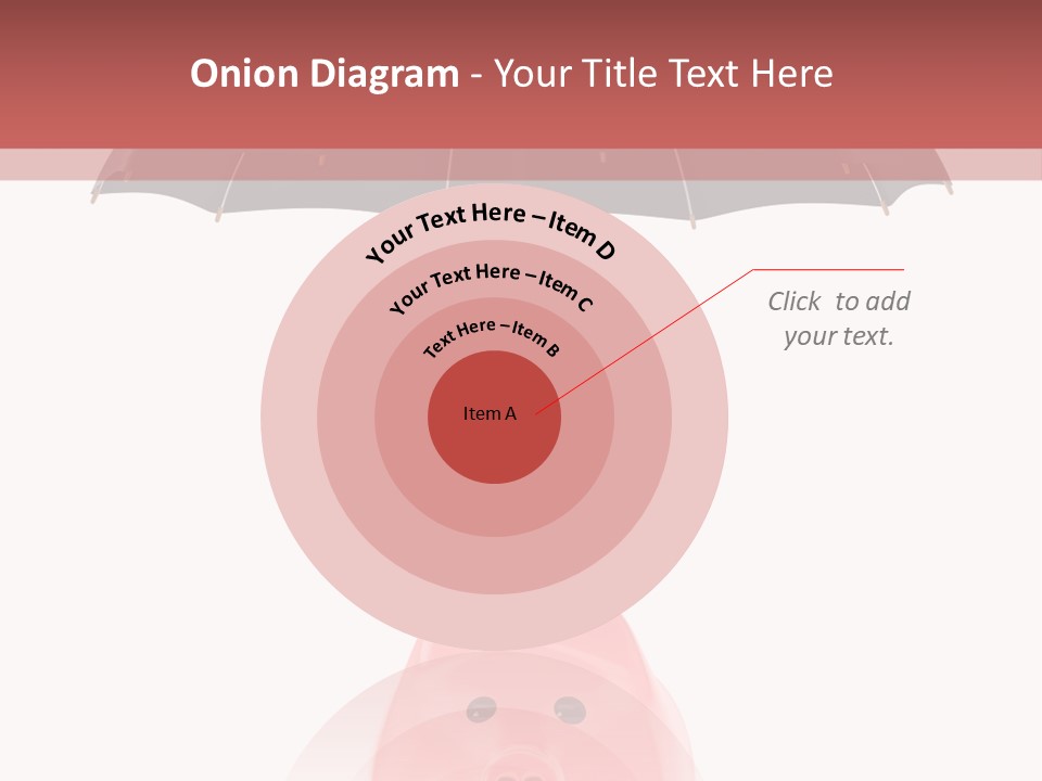 A Piggy Bank With A Black Umbrella On Top Of It PowerPoint Template