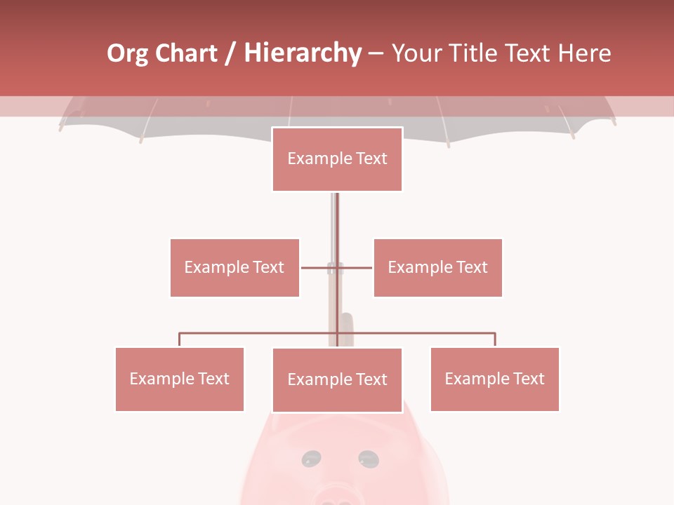 A Piggy Bank With A Black Umbrella On Top Of It PowerPoint Template