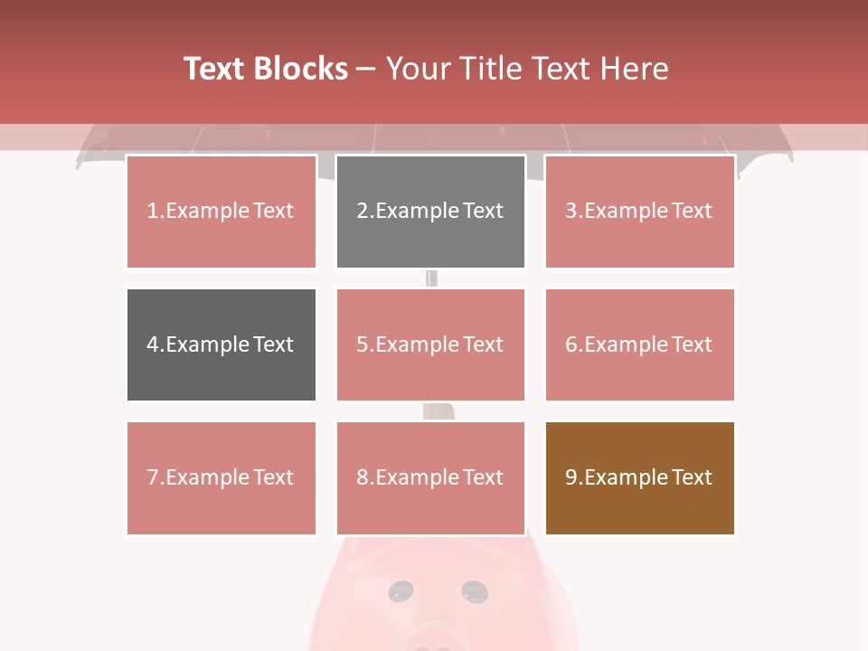 A Piggy Bank With A Black Umbrella On Top Of It PowerPoint Template