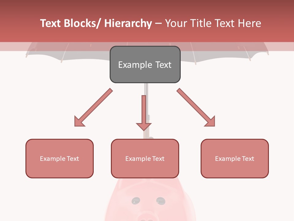 A Piggy Bank With A Black Umbrella On Top Of It PowerPoint Template