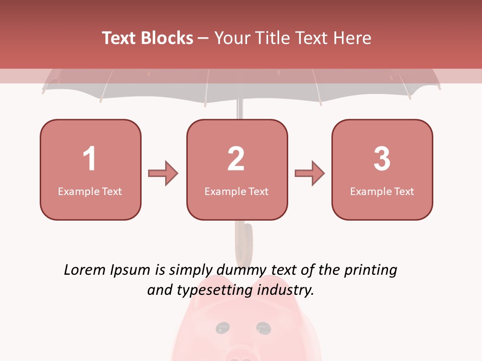 A Piggy Bank With A Black Umbrella On Top Of It PowerPoint Template