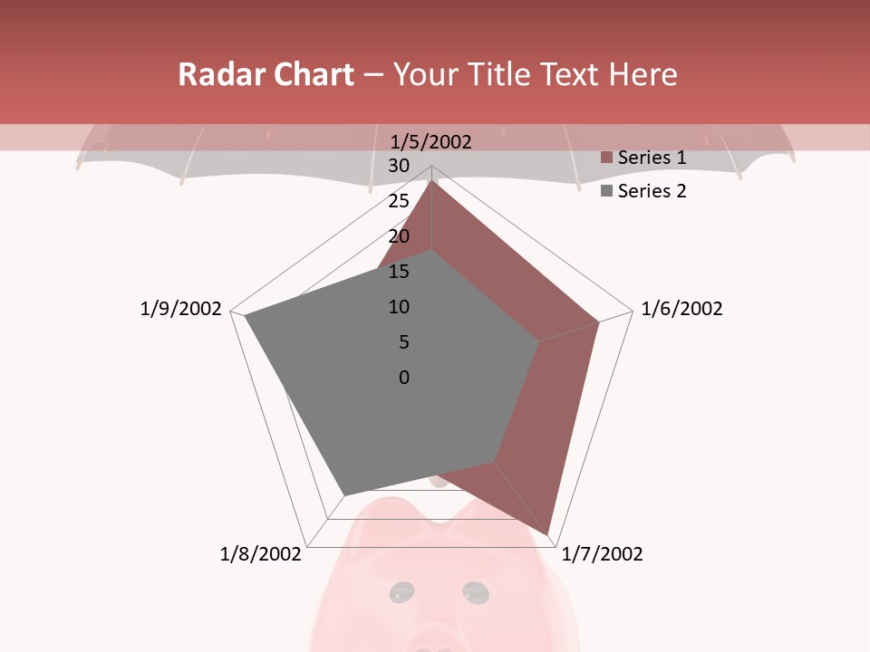 A Piggy Bank With A Black Umbrella On Top Of It PowerPoint Template