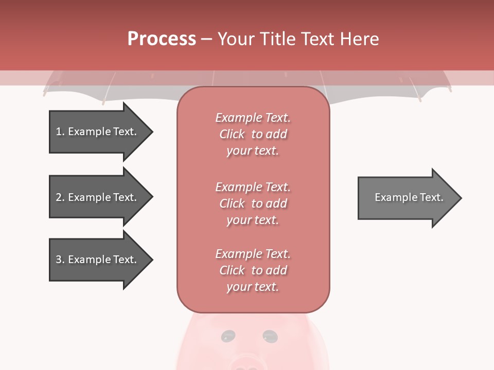 A Piggy Bank With A Black Umbrella On Top Of It PowerPoint Template