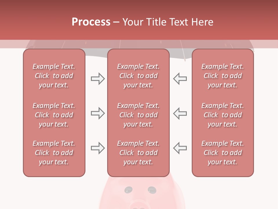 A Piggy Bank With A Black Umbrella On Top Of It PowerPoint Template