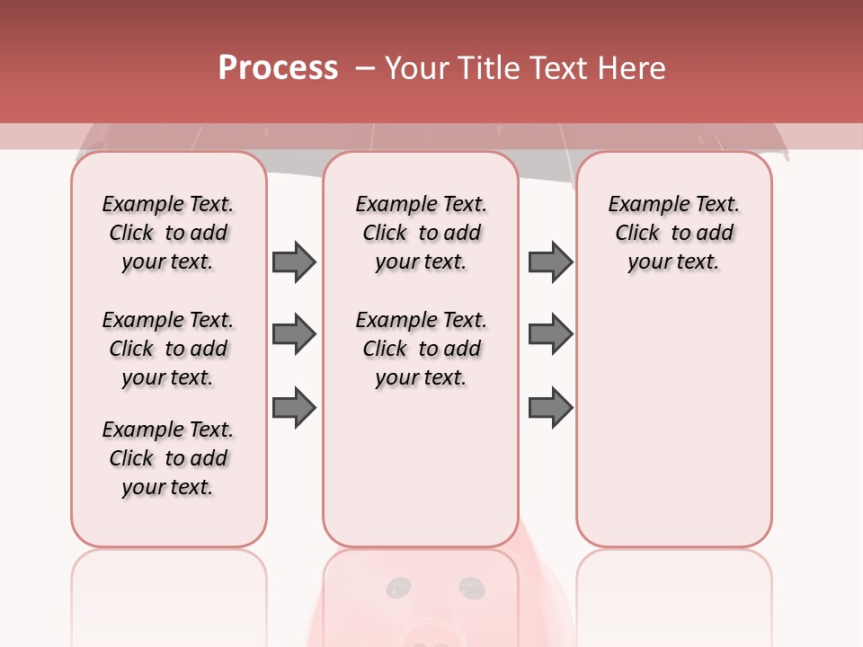 A Piggy Bank With A Black Umbrella On Top Of It PowerPoint Template