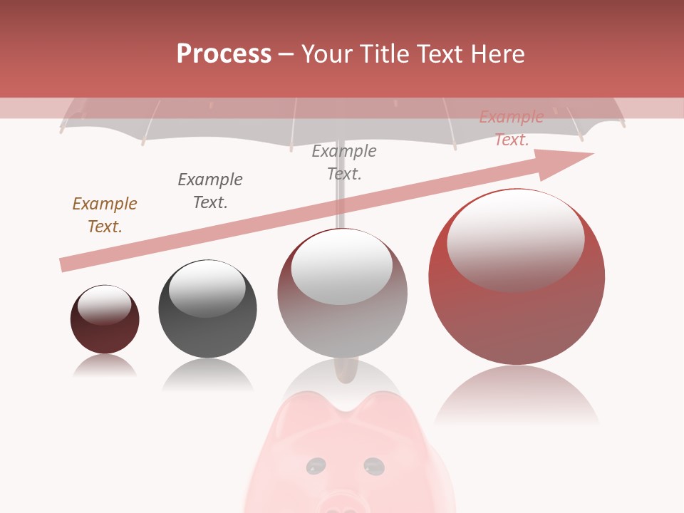 A Piggy Bank With A Black Umbrella On Top Of It PowerPoint Template