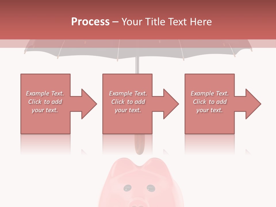 A Piggy Bank With A Black Umbrella On Top Of It PowerPoint Template