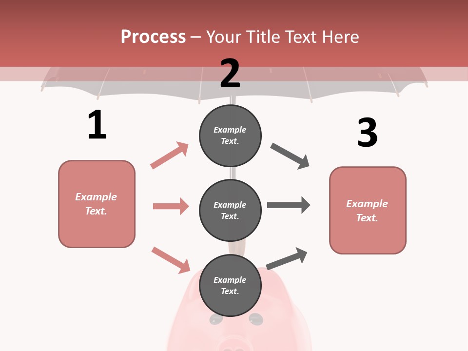 A Piggy Bank With A Black Umbrella On Top Of It PowerPoint Template