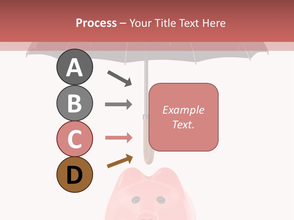 A Piggy Bank With A Black Umbrella On Top Of It PowerPoint Template