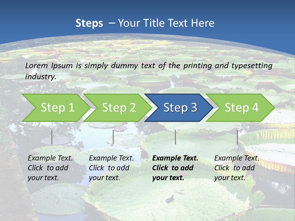 A Large Pond Filled With Water Lilies In The Middle Of A Forest PowerPoint Template