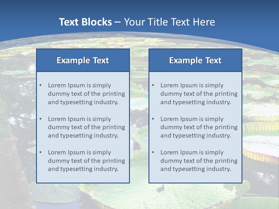 A Large Pond Filled With Water Lilies In The Middle Of A Forest PowerPoint Template