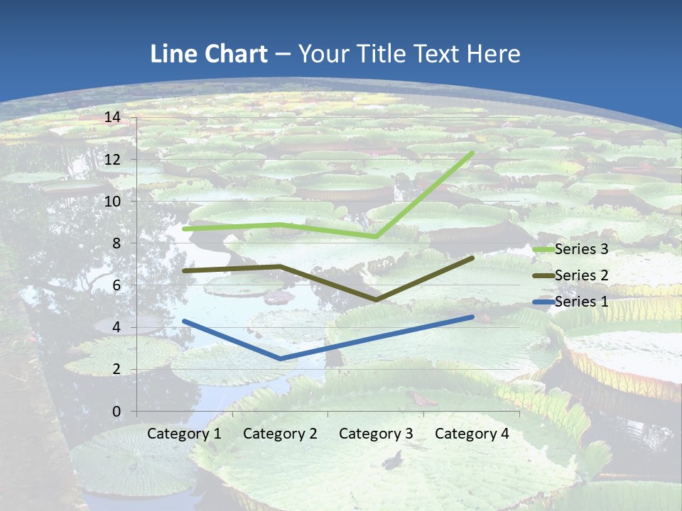 A Large Pond Filled With Water Lilies In The Middle Of A Forest PowerPoint Template