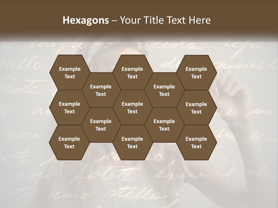 A Woman Writing On A Wall With Words In The Background PowerPoint Template