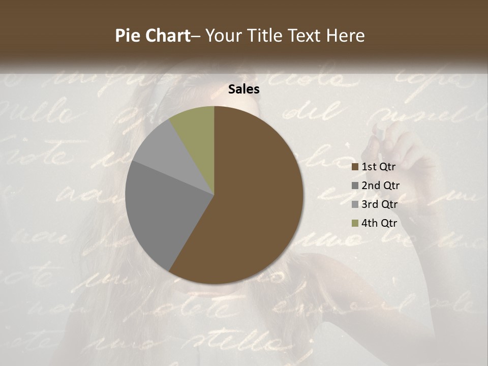 A Woman Writing On A Wall With Words In The Background PowerPoint Template