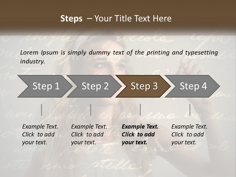 A Woman Writing On A Wall With Words In The Background PowerPoint Template